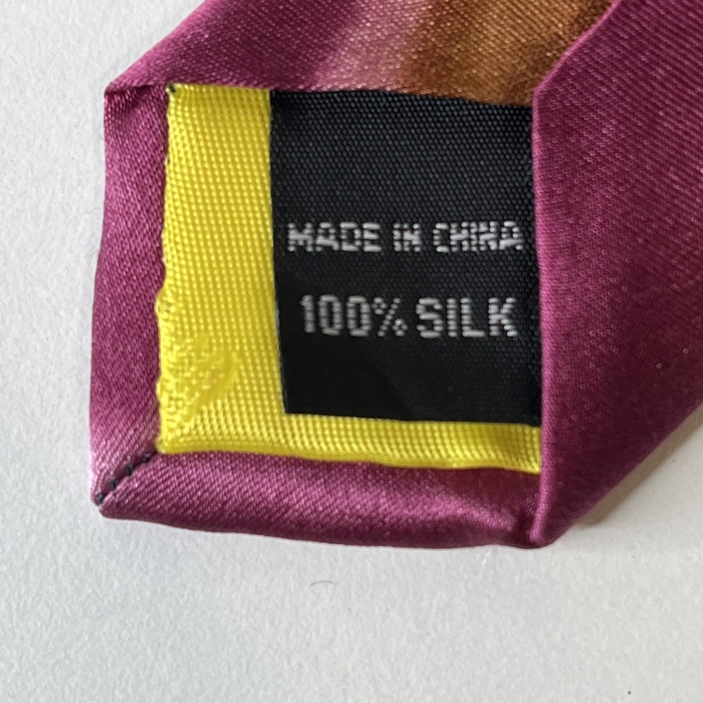J. Garcia Collection #64 Smoke Signal Red Pink 100% Silk Tie 3" Office Party Art - Picture 6 of 8